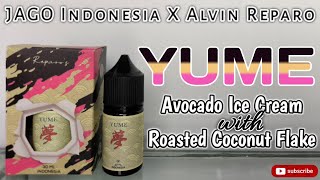 YUME - Avocado Ice Cream with Roasted Coconut Flakes