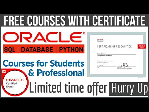 Oracle Database Free Course with Certificate | SQL PL free Course | SQL developer | Python