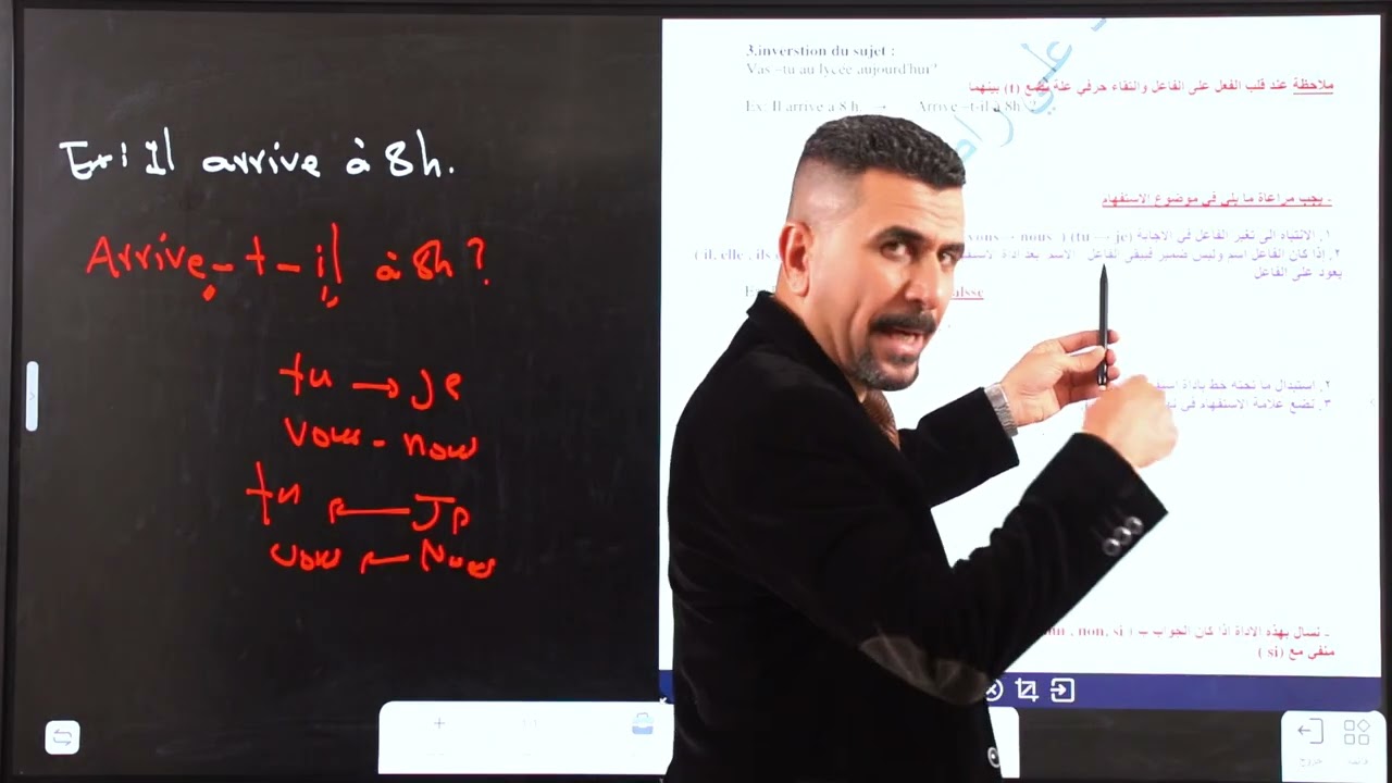 المحاضرة  الاولى الاستفهام  السادس الاعدادي المنهج القديم