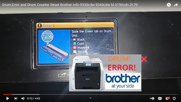 Drum Error and Drum Counter Reset Brother mfc-9330cdw 9340cdw hl-3150cdn 3170 (PART 1)