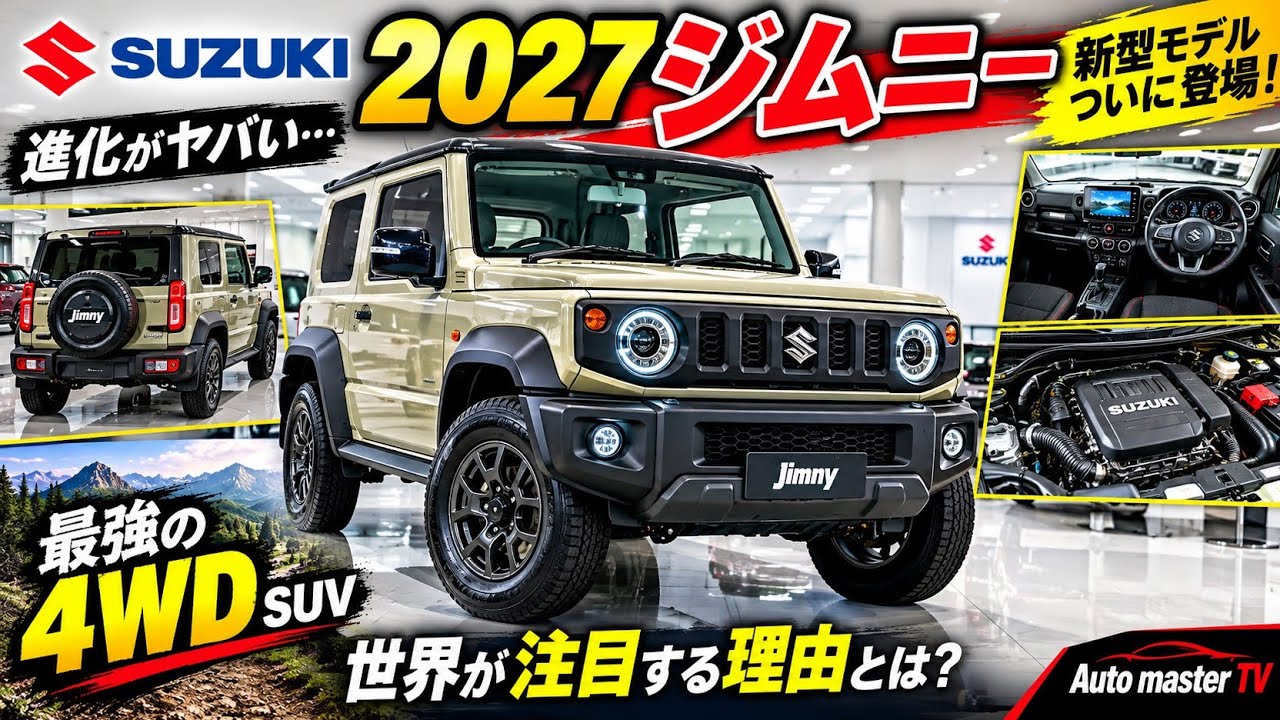 衝撃】2027年スズキ・ジムニーがヤバすぎる！新デザイン＆驚きの進化で