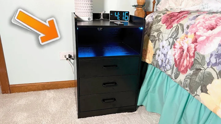 SUPERARE Nightstand with Charging Station and LED Lights - User Review