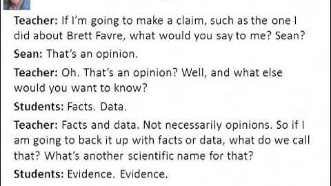 Preparing for the NGSS: Engaging in Argument from Evidence