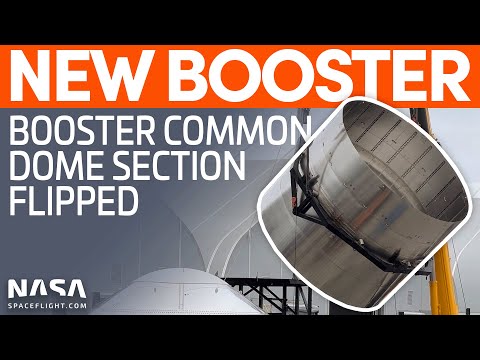 Booster Common Dome Section Flipped | SpaceX Boca Chica
