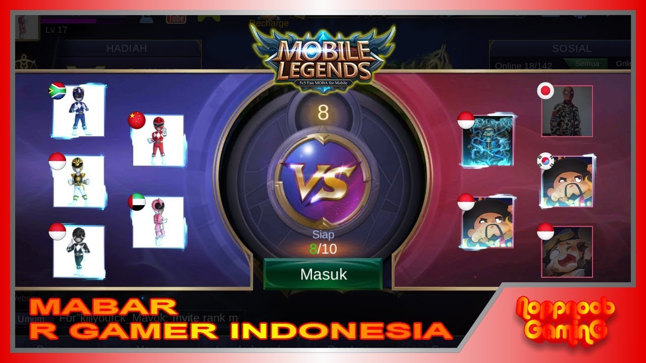 vs r gamer indonesia mobile legends ranked at master rank youtube