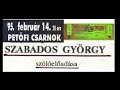 Szabados György - Petőfi Csarnok, Budapest 1995