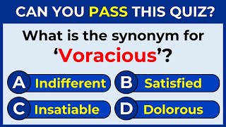 Synonyms Quiz: 96% CANNOT SCORE 25/25 | #challenge 42