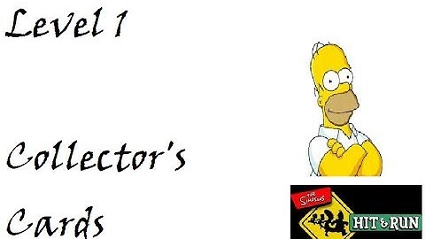 The Simpsons Hit and Run: Level 1 Collectors Cards