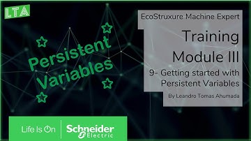 EcoStruxure Machine Expert Training - M3.9 Getting started with persistent variables