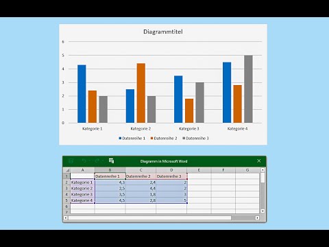 Word Diagramm Erstellen Excel Diagramm Einfugen Tutorial Externe Datenquelle Youtube