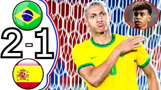 Brazil vs Spain|2-1 Brazil vs Spain|Brazil vs Spain All Goals \& Highlights