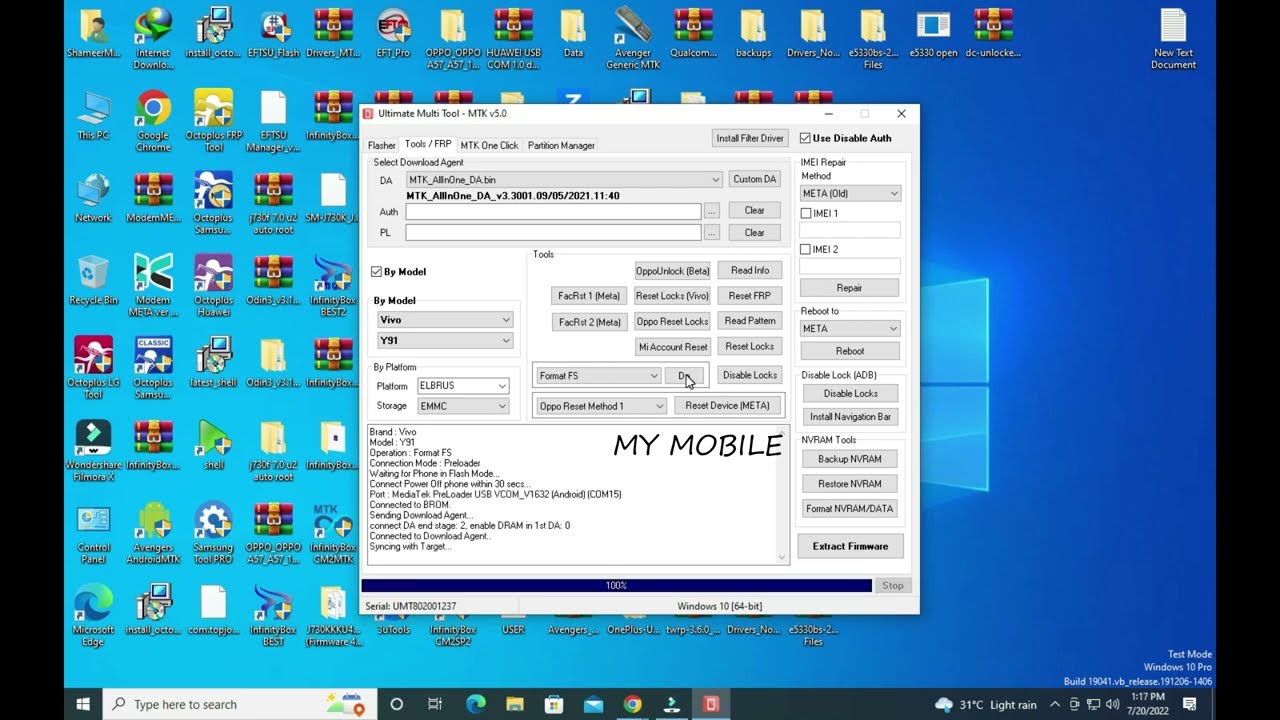 Vivo Y1s + Vivo Y91 Password and Frp Unlock UMT