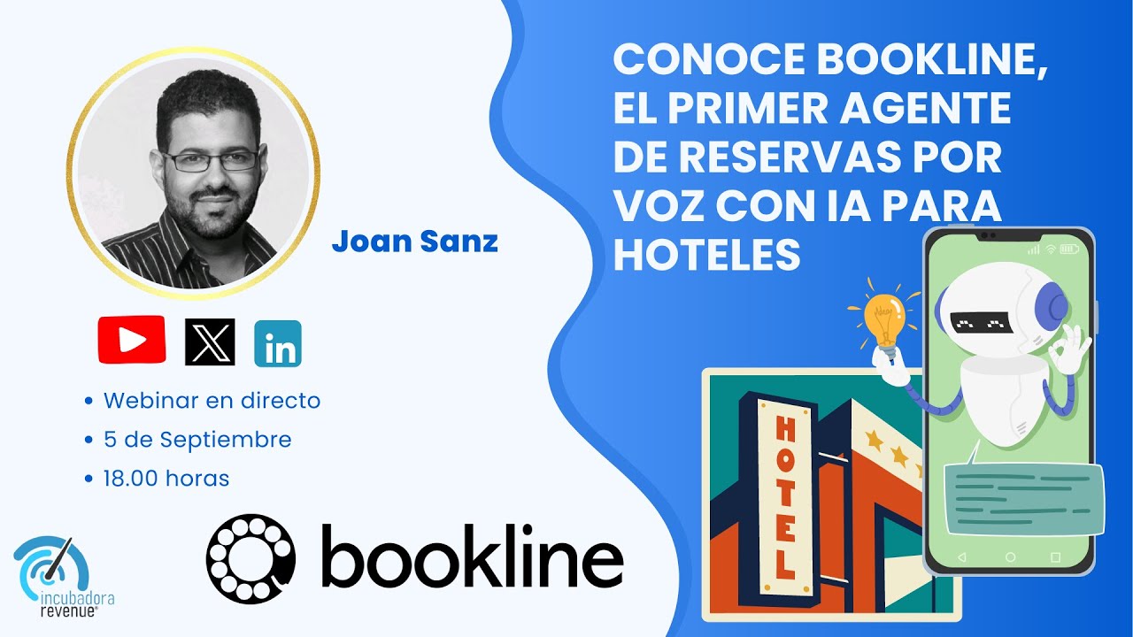 Conoce Bookline, el primer agente de reservas por voz con IA para hoteles.