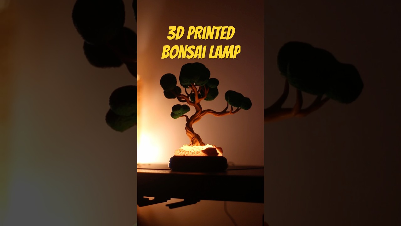 3D printed desk bonsai lamp from Maker world. Best design I have found so far! #3dprint #makerworld