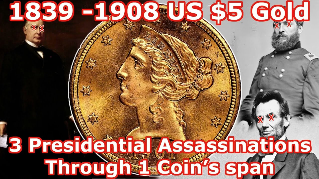 The 1839-1908 $5 Dollar Half Eagle Gold Coin