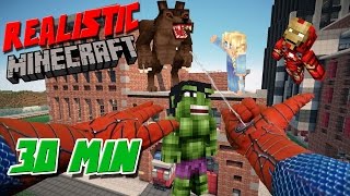 REALISTIC MINECRAFT - SPIDERMAN FULL SEASON - SPIDERSTEVE Minecraft In Real Life Movie