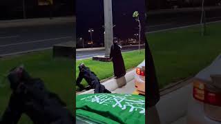 Saudi Arabia Flag Day Fighting Arab Girls 