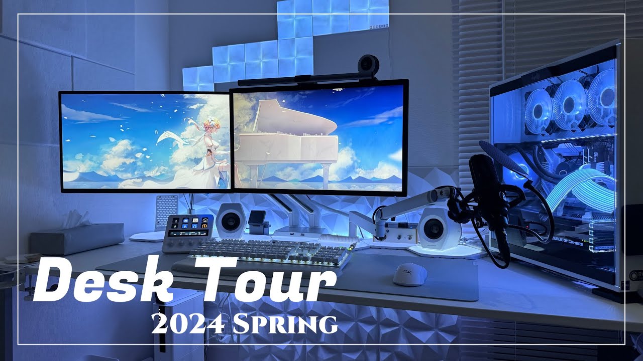 DESK TOUR】白デバイス×グレーが最強｜新人Vtuberのデスク環境紹介
