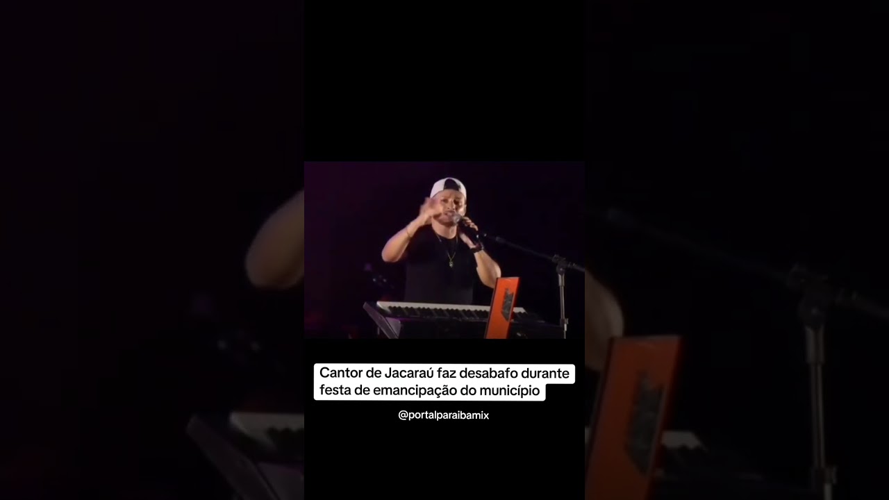 Cantor de Jacaraú faz desabafo durante festa de emancipação do município