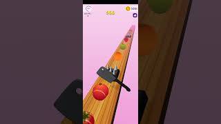 perfect fruit slicer game. perfect fruit cutting. 🍍🥭🍊🍑🍉🍎🍓🍏🥝🧅🍠🥕🍄🥥🍅 #shorts #puzzle screenshot 2