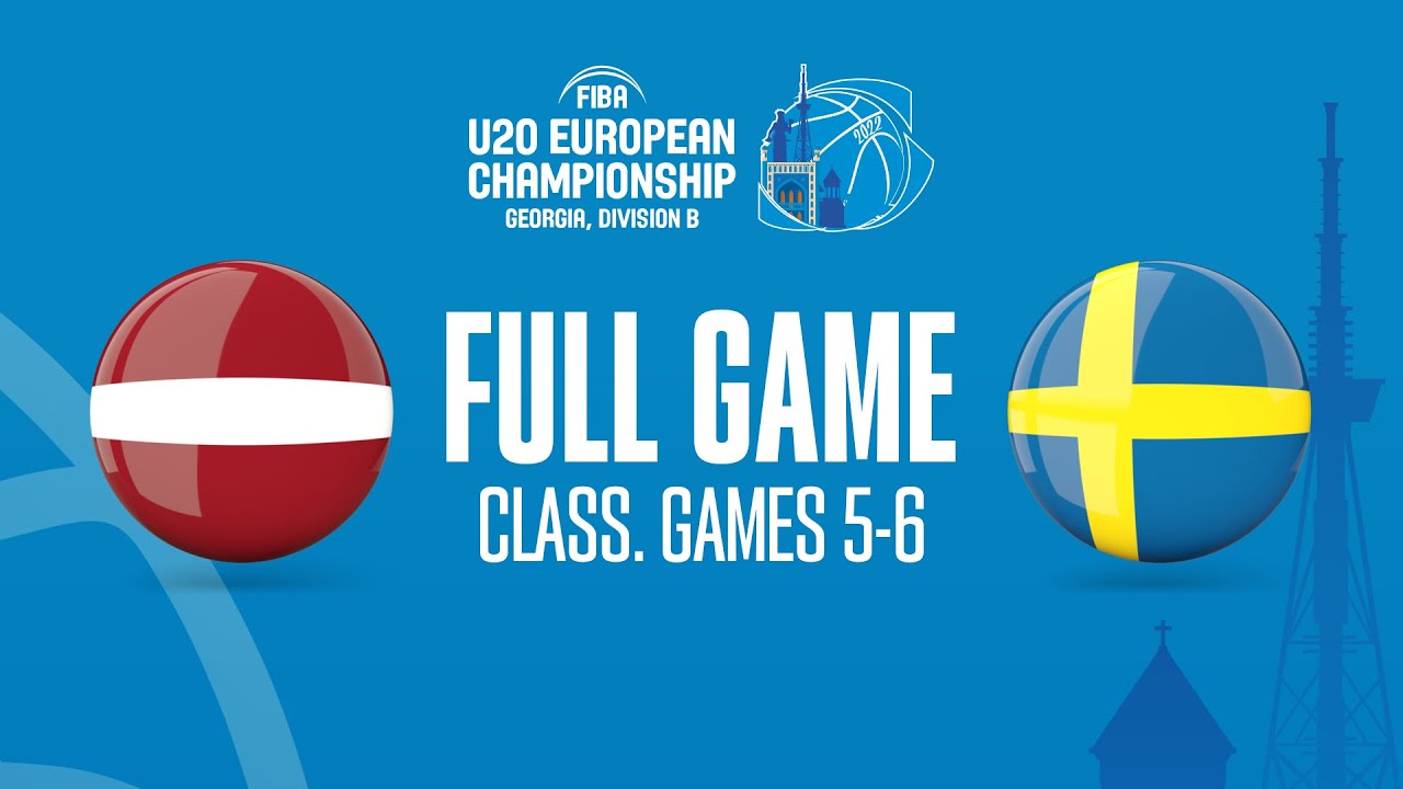 Latvia v Sweden | Full Basketball Game | FIBA U20 European Championship 2022