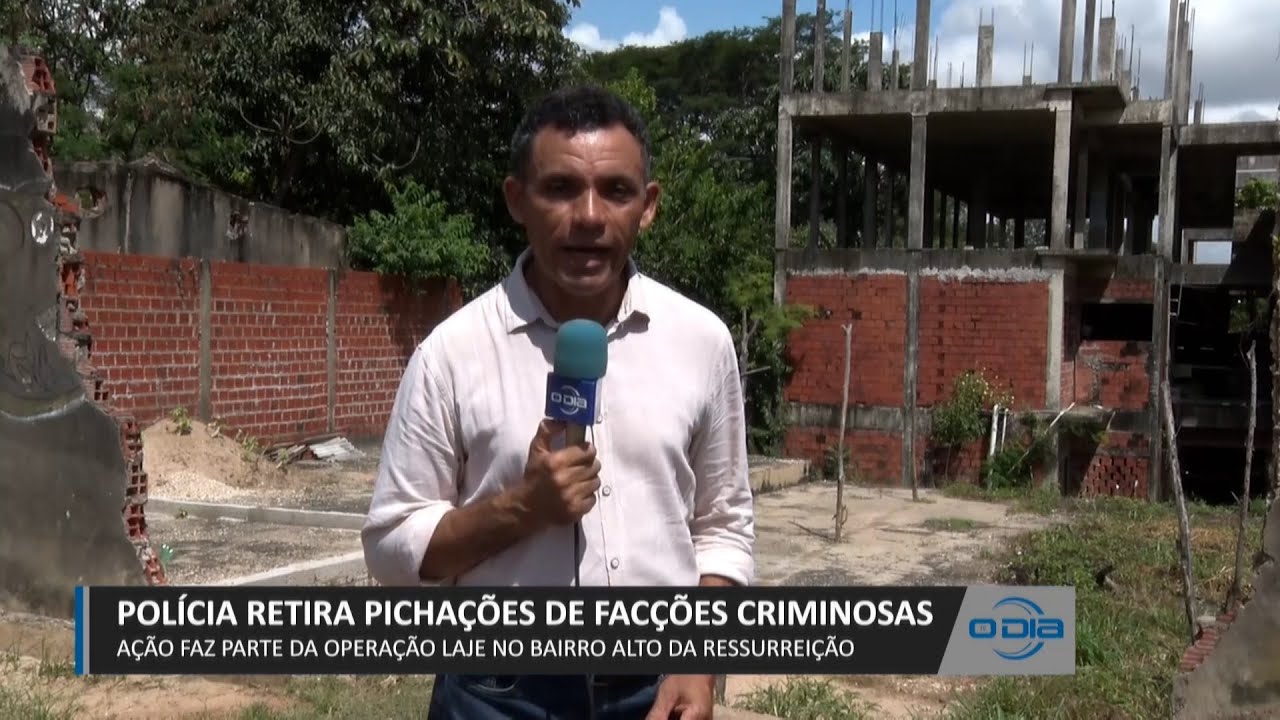 Polícia retira pichações de facções criminosas em operação no Alto da Ressurreição 11 05 2023