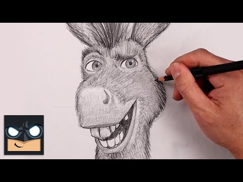 Shrek | How To Draw Donkey | Beginner Pencil Sketch Tutorial (Step-by-Step)