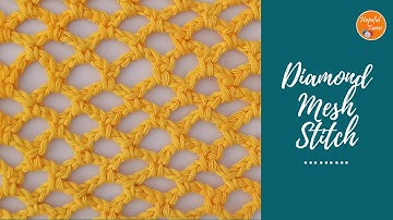 Crochet Diamond Mesh Stitch |  ONE ROW REPEAT