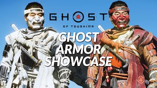 Ghost of Tsushima - Ghost Armor Showcase (all 5 basic dyes)