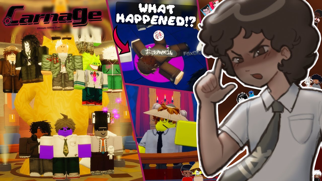 Solving the DUMBEST MURDER CASES in ROBLOX DANGANRONPA! | Carnage