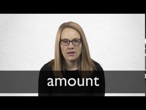 How to pronounce AMOUNT in British English