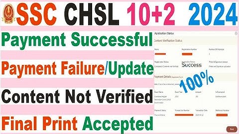 ssc chsl 10+2 payment full process/ssc chsl payment failure update final print problem