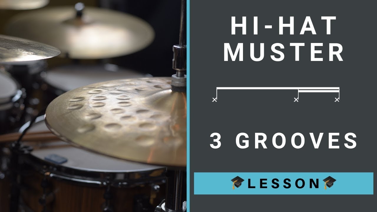 HiHat Muster 3 Grooves erklärt YouTube
