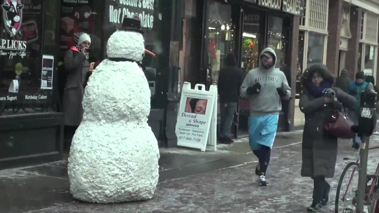 Funny Scary Snowman Prank   Christmas Special 2013 НОВОГОДНИЕ ПРИКОЛЫ