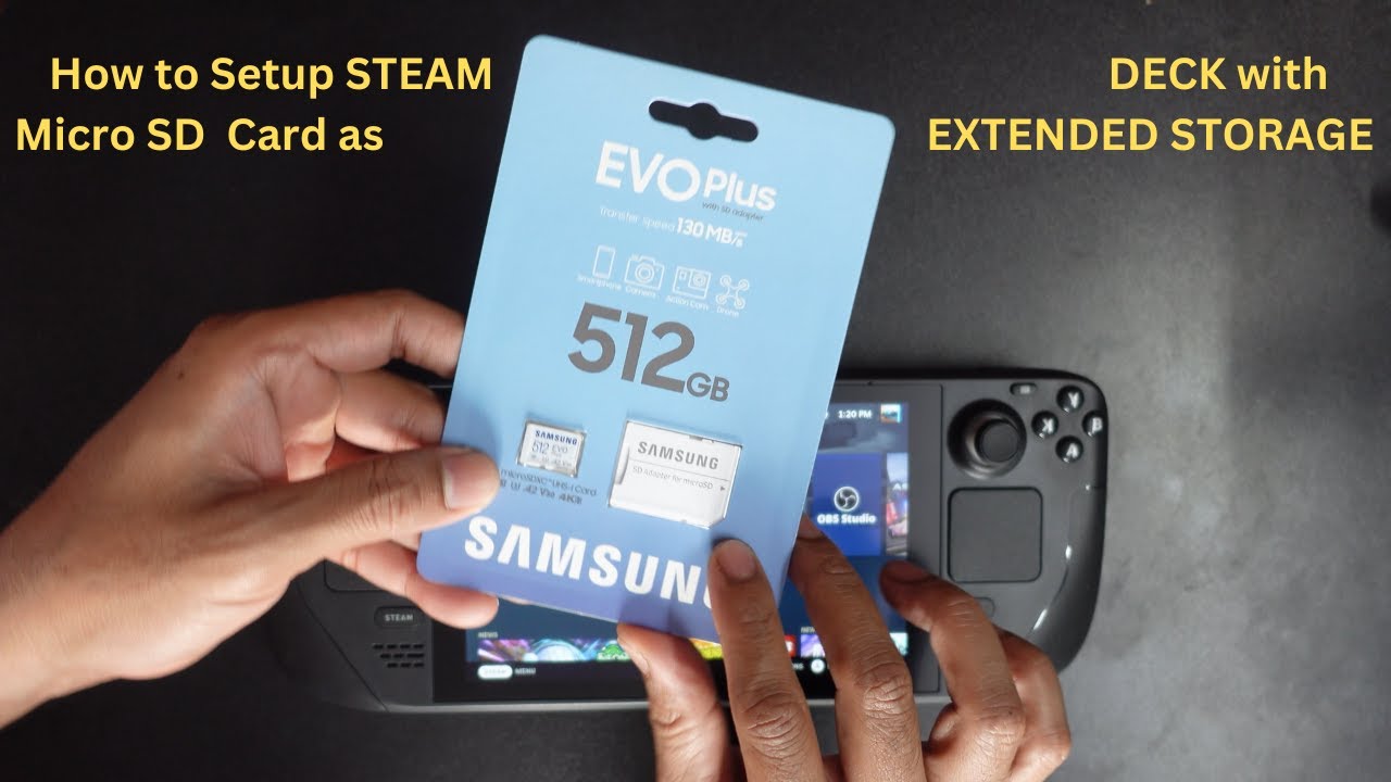 Как настроить STEAM DECK с картой Micro SD в качестве расширенного хранилища