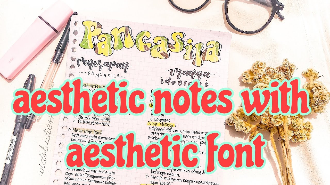 catatan aesthetic dengan aesthetic font! gimana ya?