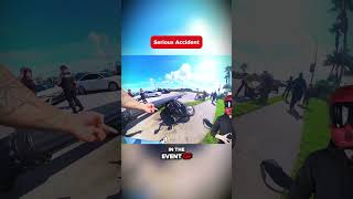 Serious Accident #crazyman #biker #crashmoto #viral #angryman