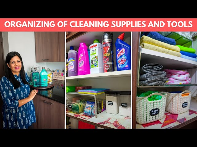 16 Clever Ways to Organize Cleaning Supplies  Cleaning closet organization,  Cleaning supplies organization, Bathroom cleaning supplies