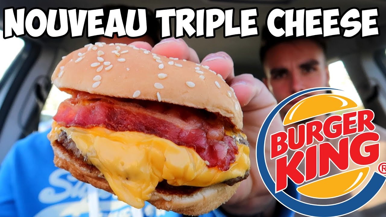 DEGUSTATION NEW TRIPLE CHEESE BURGER KING🍔!!! YouTube
