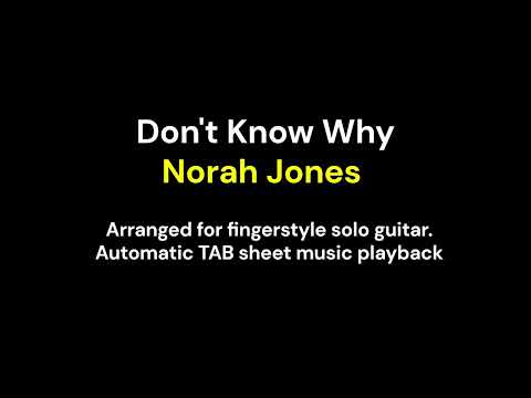 Don't Know Why (Solo guitar/fingerstyle) - Norah Jones