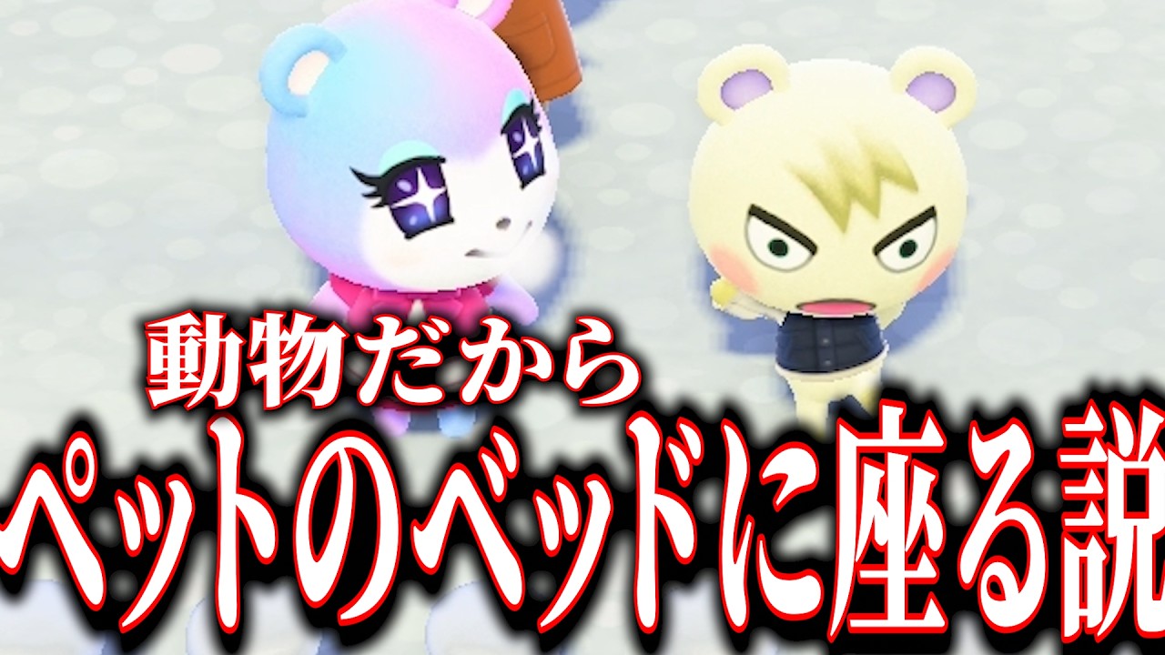 【裏側】どうぶつの森のキャラ全員動物だからペットのベッド座るんじゃね？ww【あつ森】