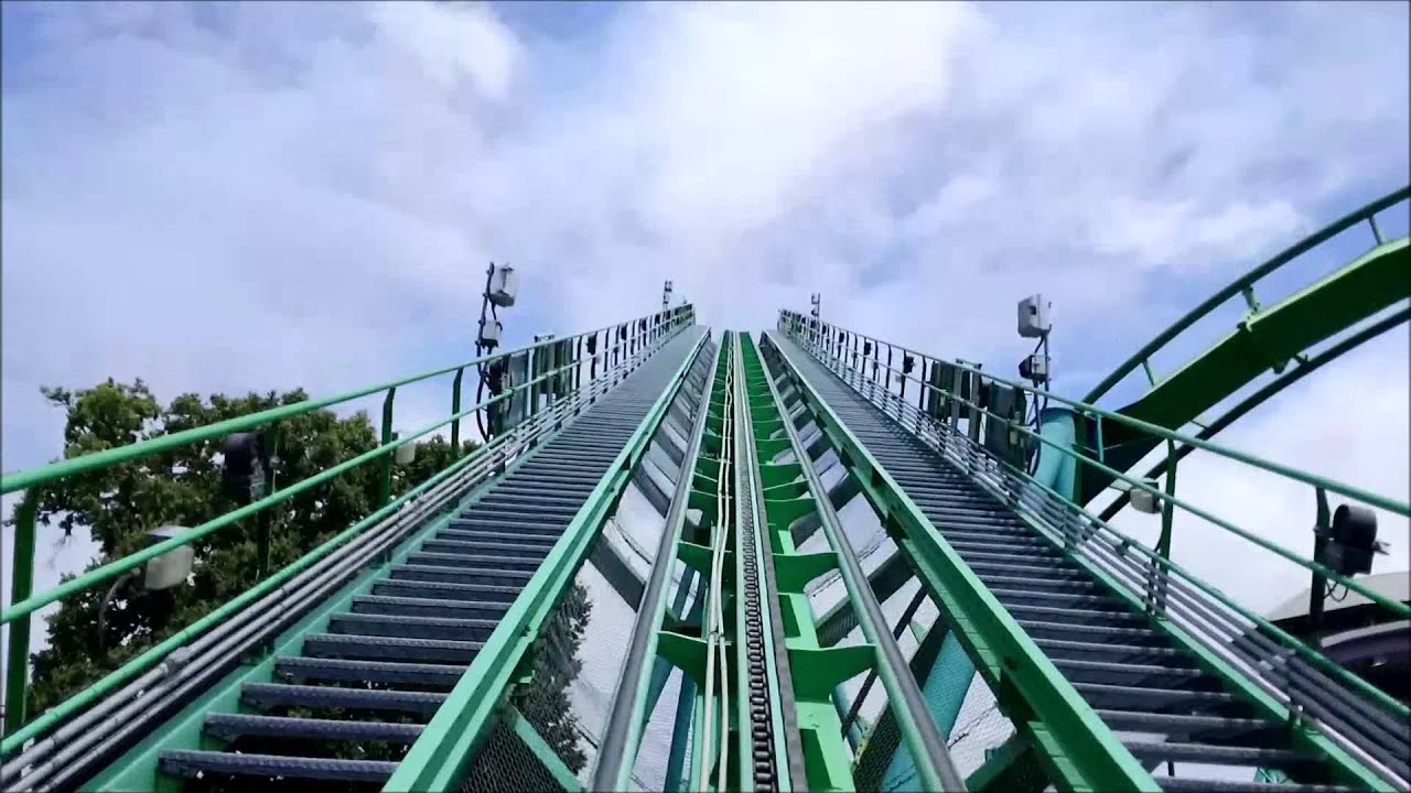 Dorney Park: Hydra the Revenge / On Ride Front Row POV / August 2, 2014 ...