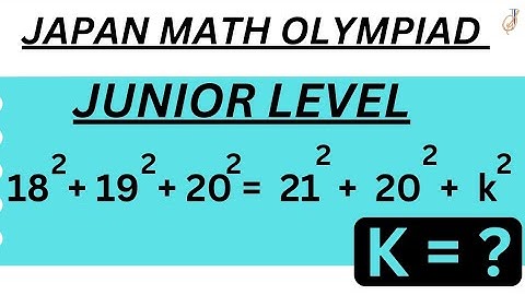 Junior Olympiad Math Challenge:  Find k in the square sum equation.