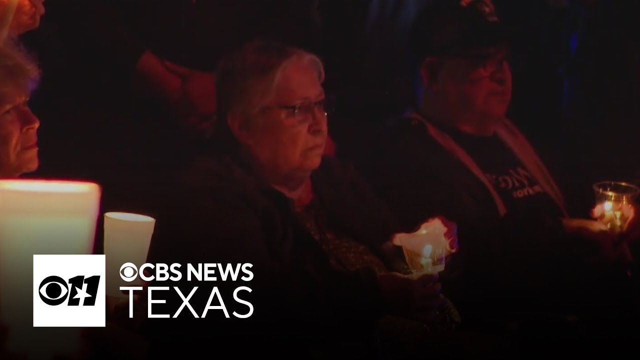 Vigil honors Terrell officer killed in the line of duty - YouTube