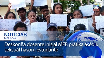 Deskonfia dosente inisiál MFB prátika asédiu seksuál hasoru estudante