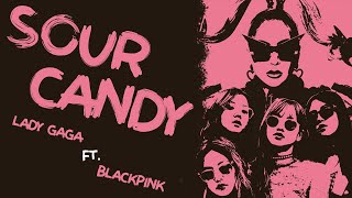 Lady Gaga, BLACKPINK - Sour Candy (4K Lyrics Music Video)