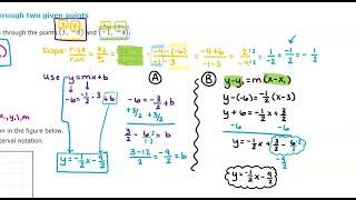 GCU MAT154 Week 2 Equations of lines and domain and range from a graph