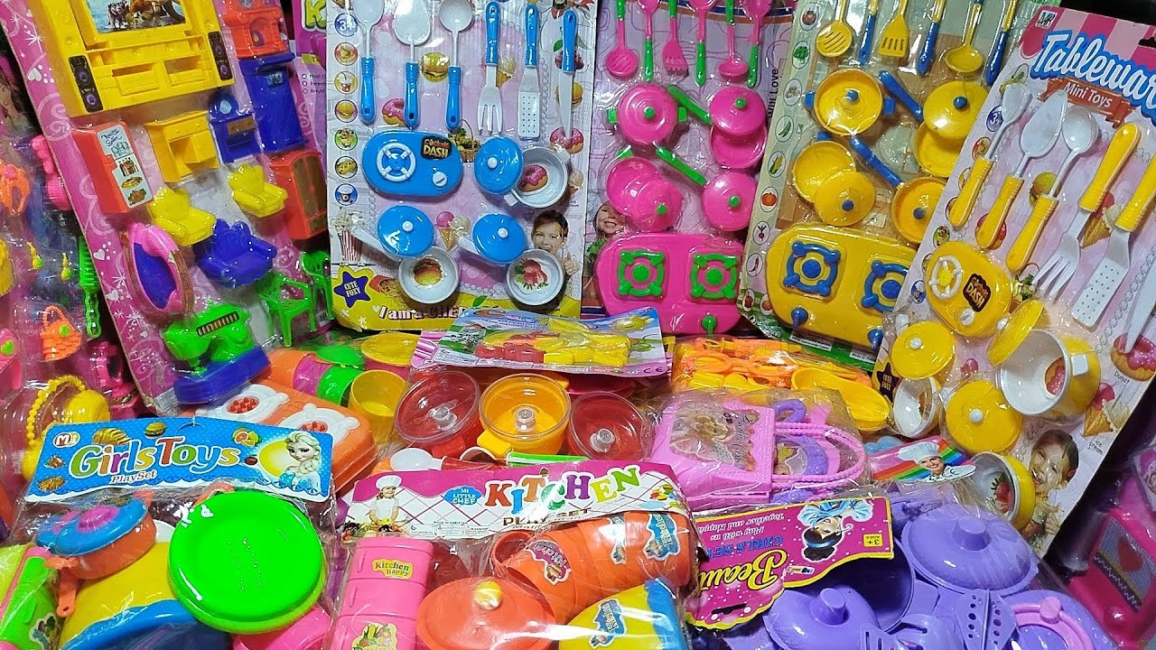 Asmr | plastic kitchen set toys unboxing | Hello kitty toys unboxing video