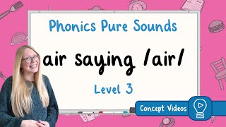 /air/ Sound | Phonics | Level 3 | Pure Sound