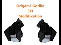 How to make 3D Origami Gorilla, tutorial